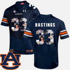 Auburn Tigers #33 Will Hastings Navy College Football Jersey