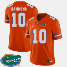 Florida Gators #10 Josh Hammond Orange College Football Jersey
