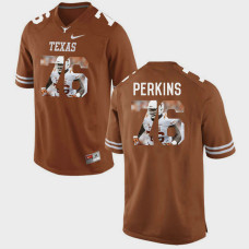 Texas Longhorns #76 Kent Perkins Brunt Orange College Football Jersey