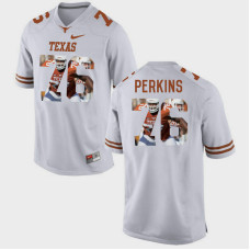 Texas Longhorns #76 Kent Perkins White College Football Jersey