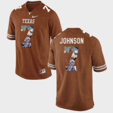 Texas Longhorns #7 Marcus Johnson Brunt Orange College Football Jersey