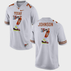 Texas Longhorns #7 Marcus Johnson White College Football Jersey