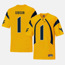 West Virginia Mountaineers #1 Shelton Gibson Gold College Football Jersey
