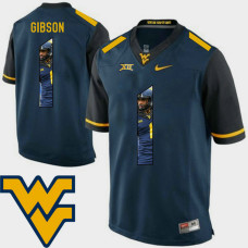West Virginia Mountaineers #1 Shelton Gibson Navy College Football Jersey