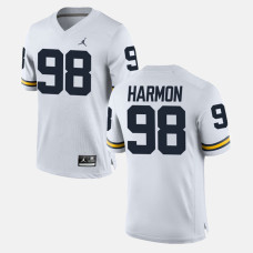 Michigan Wolverines #98 Tom Harmon White College Football GAME Jersey