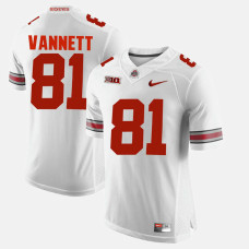 Ohio State Buckeyes #81 Nick Vannett White College Football GAME Jersey