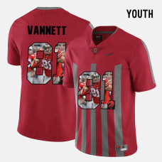 YOUTH - Ohio State Buckeyes #81 Nick Vannett Red College Football Jersey