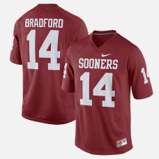 Oklahoma Sooners #14 Sam Bradford Crimson College Football GAME Jersey