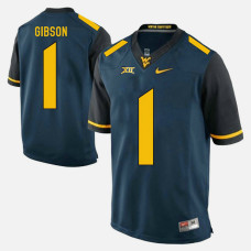 West Virginia Mountaineers #1 Shelton Gibson Blue College Football GAME Jersey