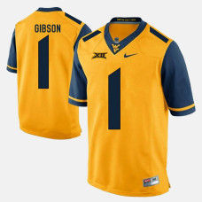 West Virginia Mountaineers #1 Shelton Gibson Gold College Football GAME Jersey
