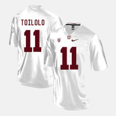 Stanford Cardinal #11 Levine Toilolo White College Football Jersey