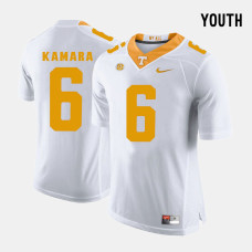 YOUTH - Tennessee Volunteers #6 Alvin Kamara White College Football Jersey