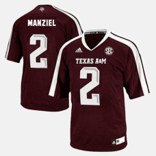 Texas A&M Aggies #2 Johnny Manziel Red College Football Jersey