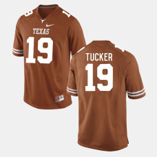 Texas Longhorns #19 Justin Tucker Burnt Orange College Football Jersey