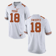 Texas Longhorns #18 Tyrone Swoopes White College Football Jersey
